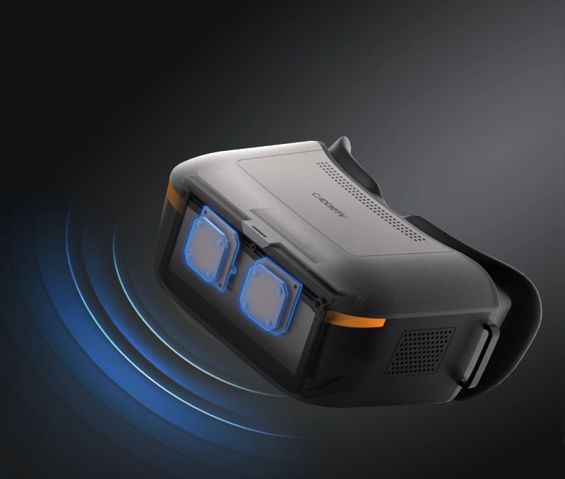 一体式飞行眼镜,采用内置高增益天线